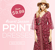 Rose Gal: Print Dresses From $9.99 + Free Shipping