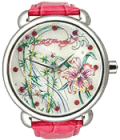 Watchzone: $77.01 Off Ed Hardy Garden Pink Floral Mother-of-Pearl Dial