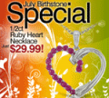 SuperJeweler: $70 Off 1/2ct Ruby Heart Necklace