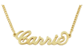 Best Personalized Jewelry: 50% Off On 18K Gold Plated Brass Carrie Name Necklace