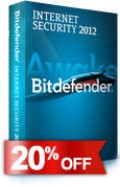 BitDefender: 20% Off Internet Security 2012 3PC 1 Yr