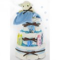 Huggable Teddy Bears: Little Lamb 3 Tier Diaper Cake Baby Boy Care Package Just $129.99
