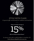 Banana Republic: 5% Off Full-Priced In-store For Students &amp; Teachers!