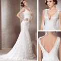 LightInTheBox: 50% OFF Trumpet/ Mermaid V-neck Sweep/ Brush Train Lace Wedding Dress