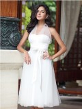 LightInTheBox: 49% OFF Empire Halter Knee-length Tulle Wedding Dress