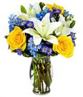 From You Flowers: Rose And Lily Sunshine Bouquet