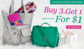 Kipling: Buy Any 3 Items, Get 1 For $1