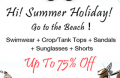 TBdress: Up To 75% Off Swimwear+Crop/Tank Tops+Sandals+Sunglasses+Shorts