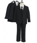 Babyz And Kidz: Classic Boy 5PC Three Button Striped Suit