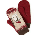 EcoMothering: Recycled Holiday Sweater Mittens, $25