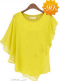 TBdress: 90% Off Falbala Short Sleeve Chiffon Women's Blouse