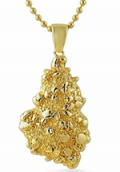 Hip Hop Bling: 68% Off Gold Nugget Detailed Pendant