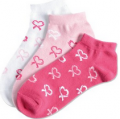 Shoeline: Womens Pink Heart Ribbons 3-Pack For $8.95