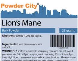 Powder City: Lion's Mane Mushroom 10:1 Extract 30% Polysaccharide From $8.32