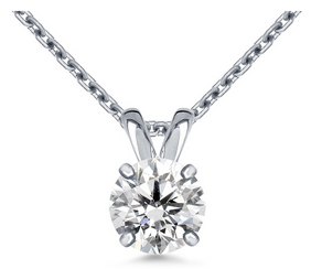 B2C Jewels: Just $425 For Round Diamond Solitaire Pendant In 14K White Gold