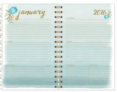 Franklin Covey: Watercolor Wire-bound Weekly Planner For $30.95