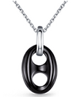 B2C Jewels: $140 Off Genuine Onyx Marine Link Pendant In Sterling Silver