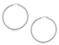 B2C Jewels: $175 For Classic Slim Hoop Earrings In 14K White Gold