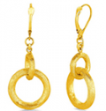 B2C Jewels: $375 For Link Dangle Earrings In 14K Yellow Gold