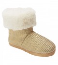 Cuddl Duds: Girls Snow Gold Metallic Slipper Only For $6.99