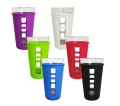 Eco Vessel: Vibe Pint Glass With Silicone Sleeve - Single And Twin Sets At Just $9.95