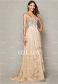 Izilady: 65% Off Empire Sweetheart Sweep/Brush Train Chiffon Prom Dress