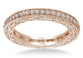 B2C Jewels: Pave-Set Diamond Eternity Ring In 18K Rose Gold With Milgrain Border (5/8 Cttw.) For $1025