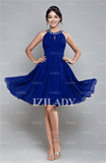 Izilady: 75% Off A-Line/Princess Jewel Knee-length Chiffon Prom Dress