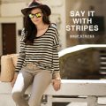 SheIn: 50% Off Striped T-shirts