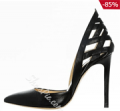 Shoes Pie: 85% Off  Black Cutout Pointed Toe Stiletto Heels