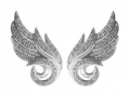 Diamond Delight: 925 Sterling Silver White Diamonds Angel Wing Earring At Just $99.99